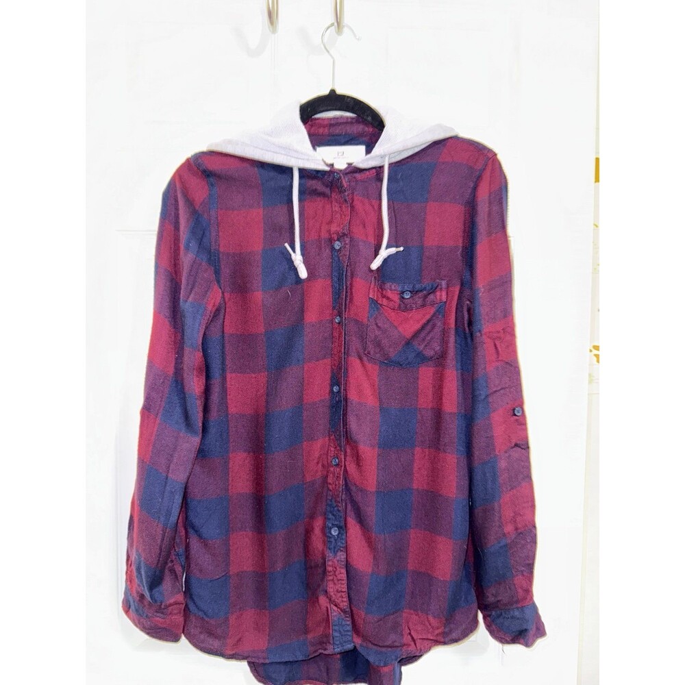 Thread+Supply Red & Blue Plaid Flannel Size S